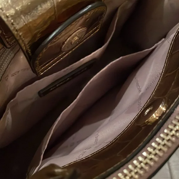 MICHAEL Kors Gold Leather Alligator Handbag or Crossbody NWTS